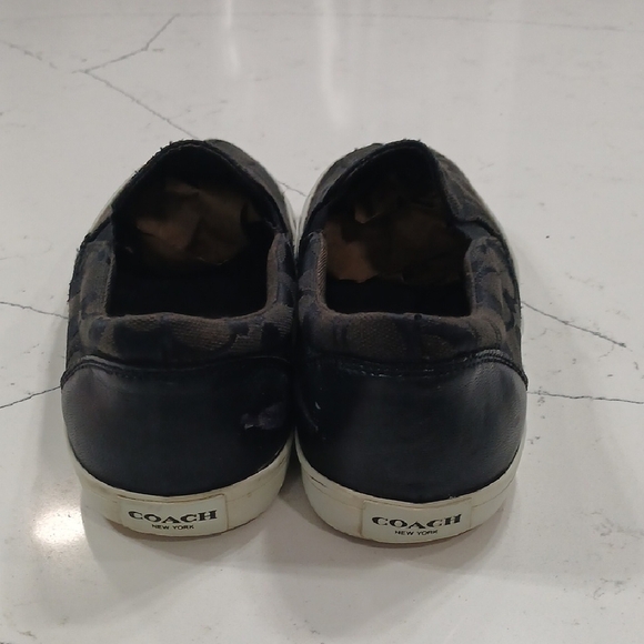 Coach Black Patterned Slip-On Shoes Sz 7 Pre-owned - Picture 3 of 9